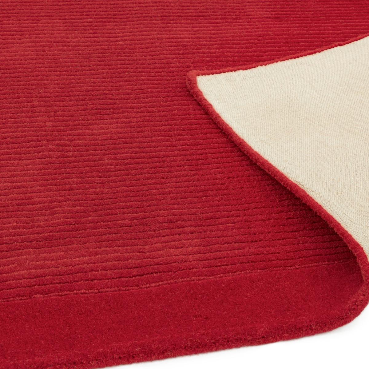York Plain Wool Rugs in Poppy Red 120x170cm – image 3