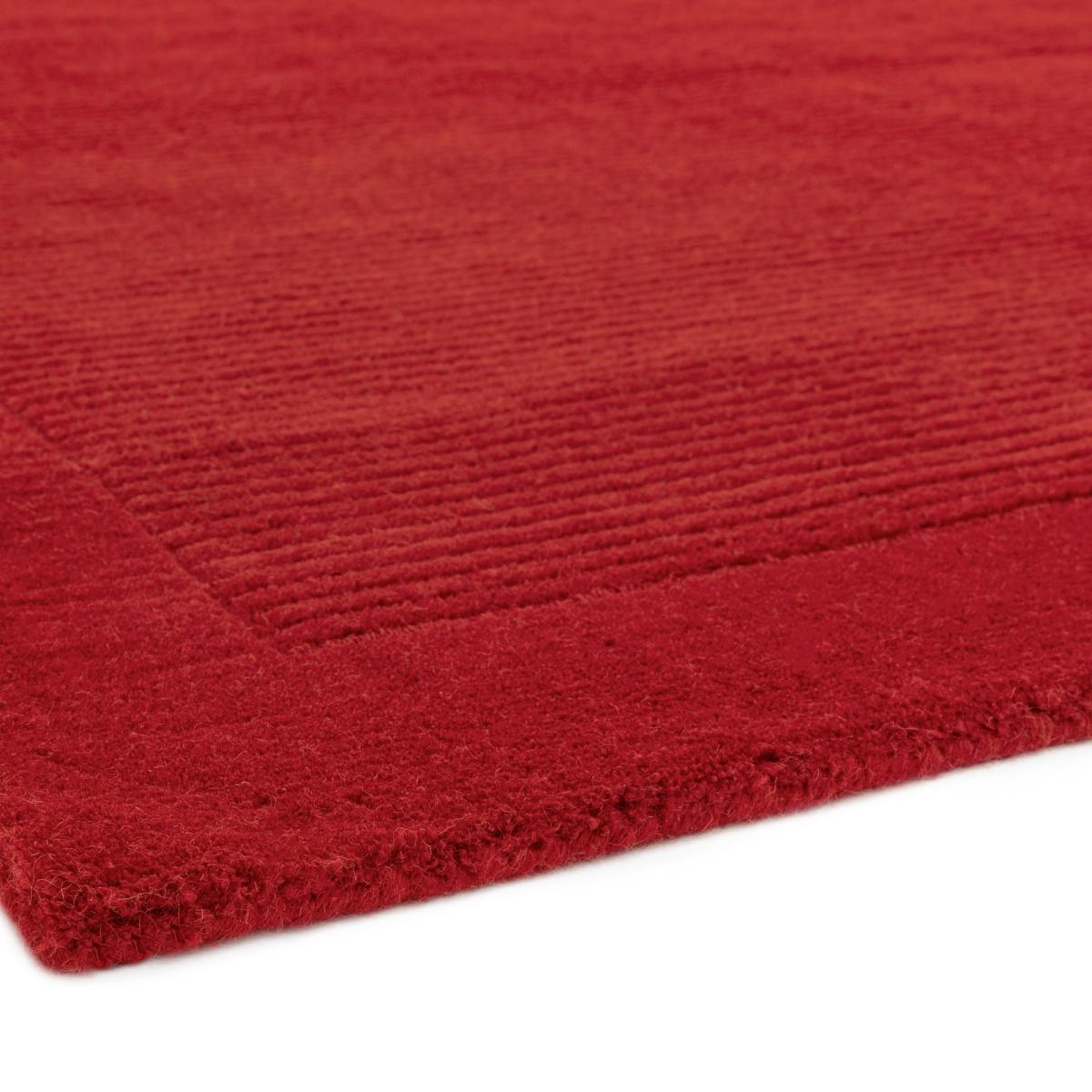York Plain Wool Rugs in Poppy Red 120x170cm – image 4