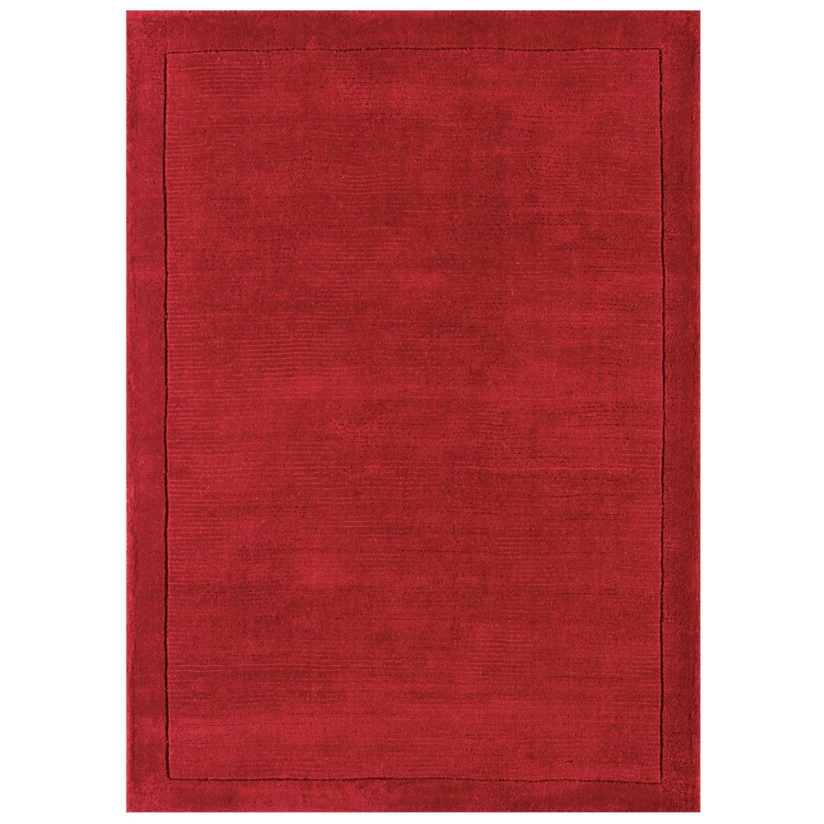 York Plain Wool Rugs in Poppy Red 120x170cm – image 1