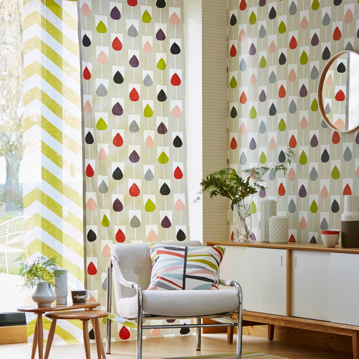 Sula Tulips Wallpaper 111320 by Scion in Spice Rose Graphite Roll – image 2
