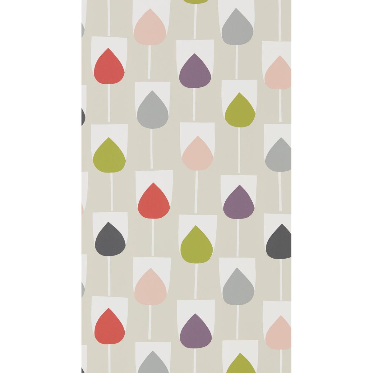 Sula Tulips Wallpaper 111320 by Scion in Spice Rose Graphite Roll – image 3