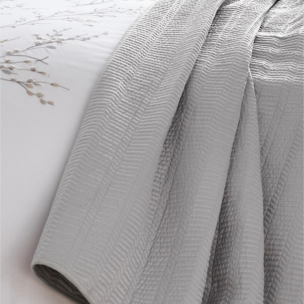 Alton Quilted Throw by Laura Ashley in Silver Grey240x260cm – image 3