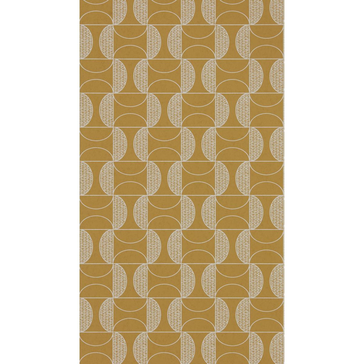 Shinku Geometric Wallpaper 111940 by Scion in Turmeric Orange Roll