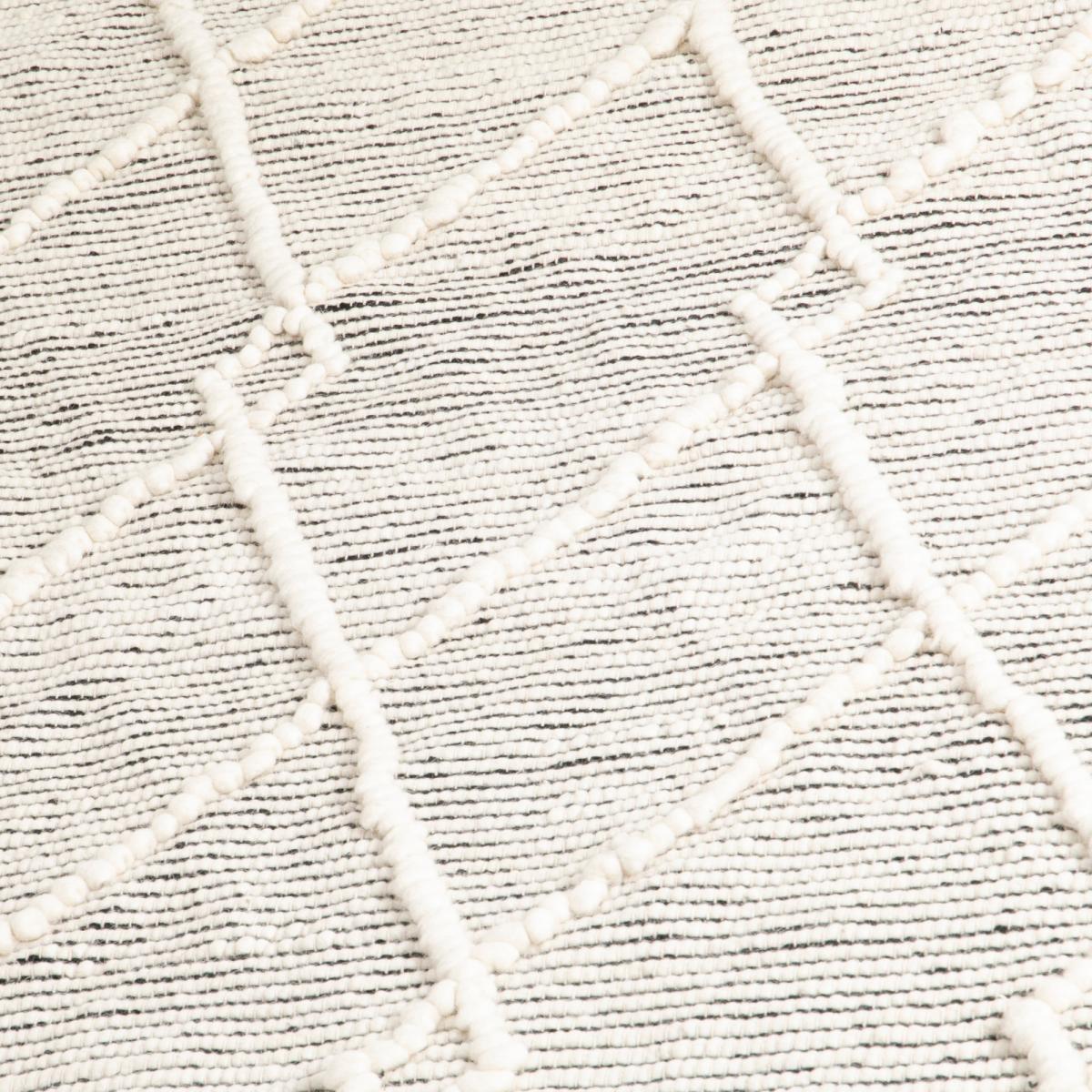 Saffron Boho Wool Rugs in Cream Black200x300cm – image 2