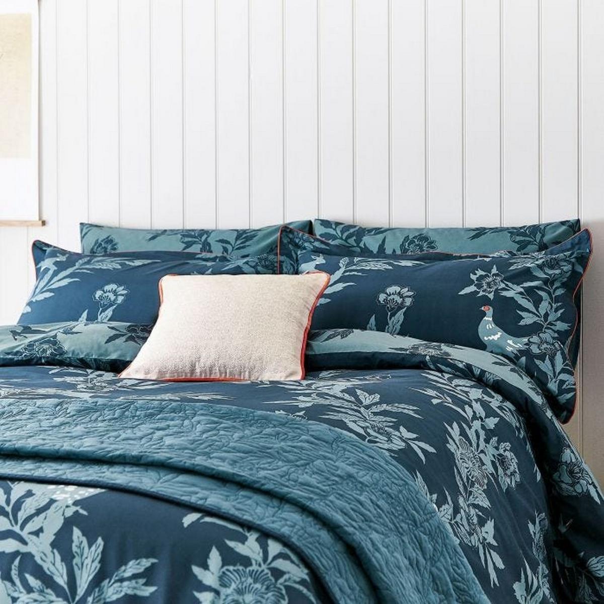 Country Critters Bedding Duvet Cover and Pillowcase By Joules in Navy Blue 74x48cm – image 2