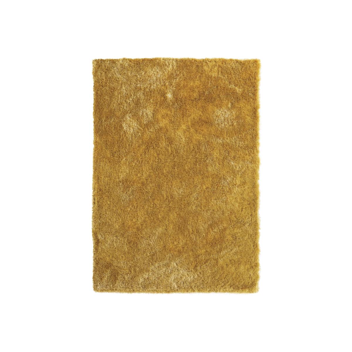 Shimmer Shaggy Dazzle Glamour Modern Rugs in Ochre