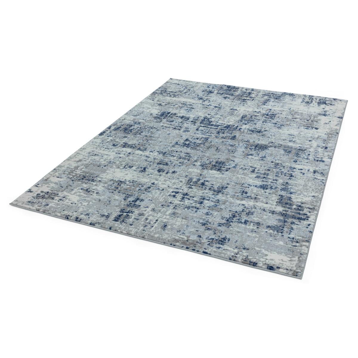 Orion Abstract Metallic Rugs in OR04 Blue – image 2