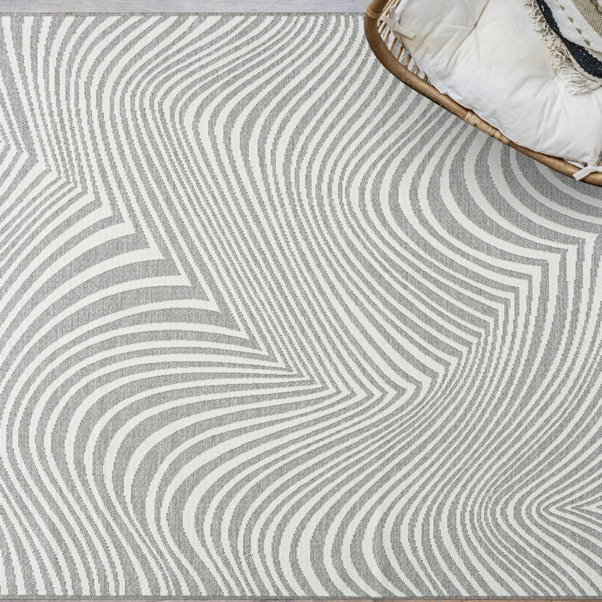 Brighton Flatweave Indoor Outdoor Rugs 98038 3062 in Grey120x170cm – image 1