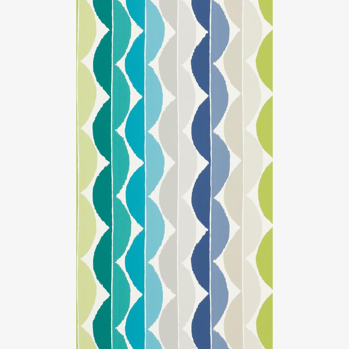 Yoki Retro Wallpaper 110827 by Scion in Marine Azure Blue Roll