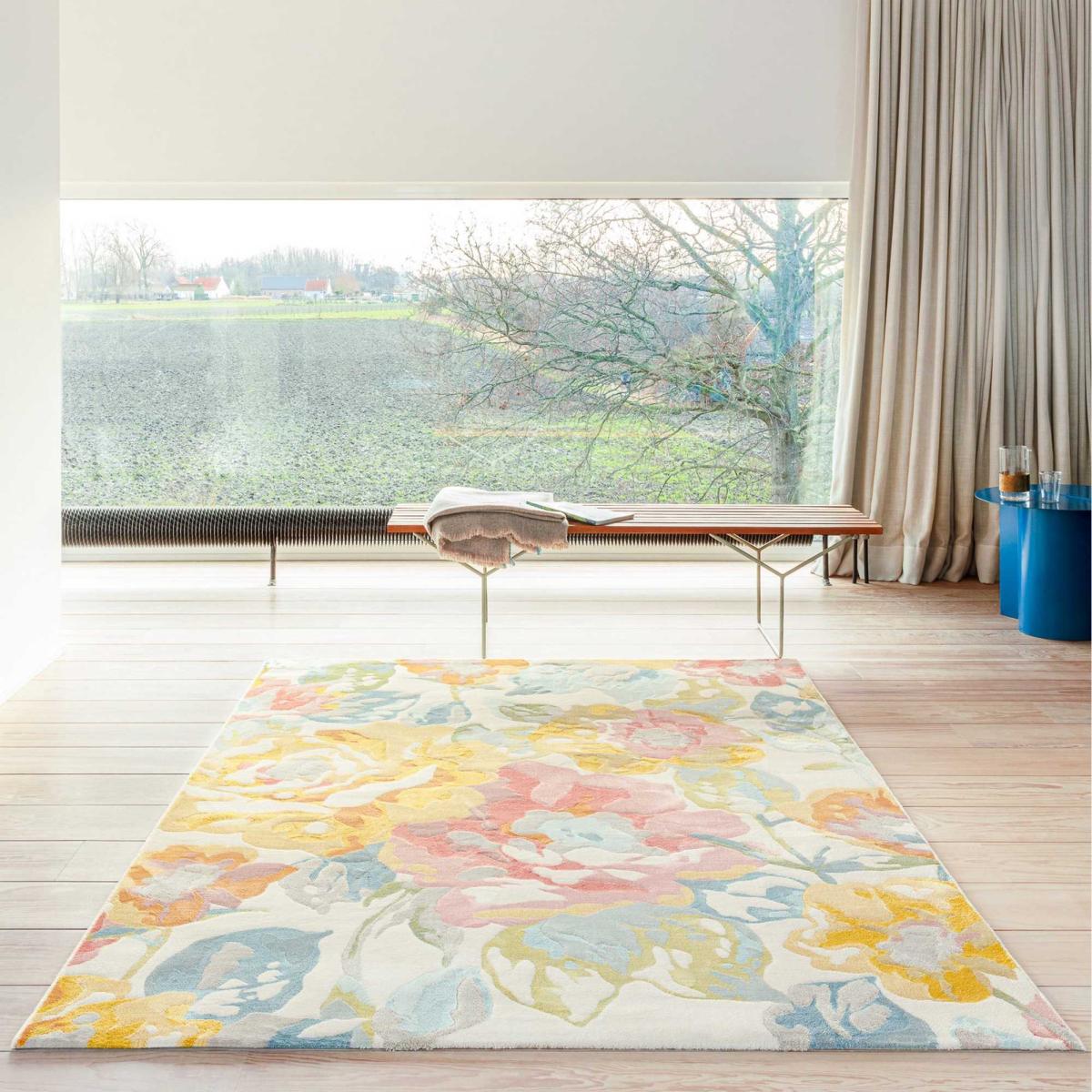 City Modern Floral Rugs 466118 AK990 in Multicolour – image 1