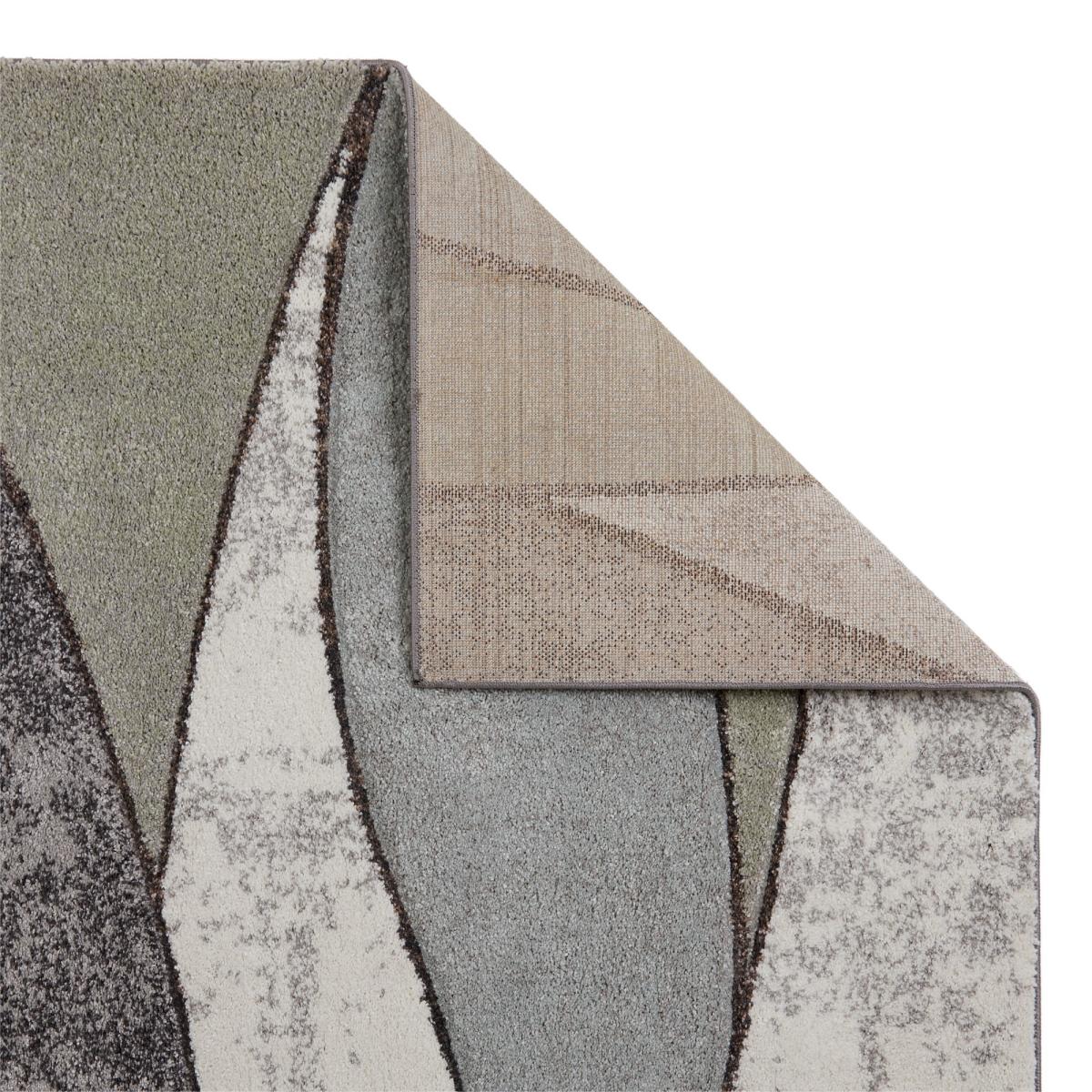 Gio 163F Modern Abstract Wave Rug in Grey80x150cm – image 4