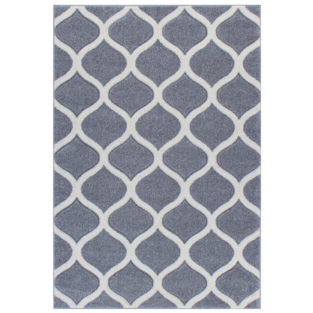 Portland Arabesque Trellis Rugs 1095 1 in Grey Cream 200x285cm – image 4