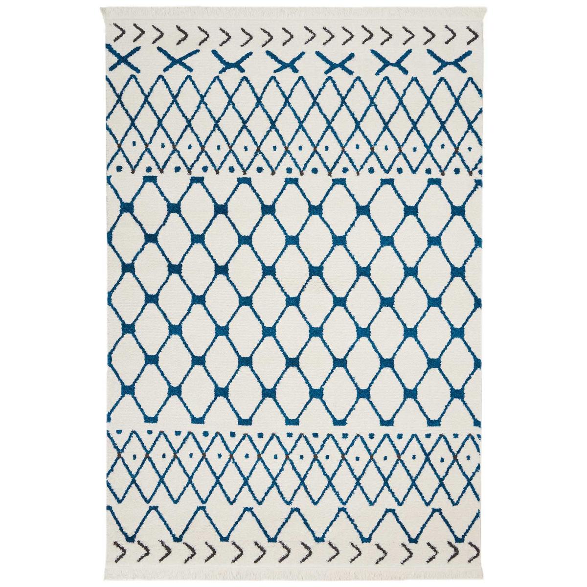 Kamala Rugs DS500 by Nourison in White and Blue 160x221cm – image 4