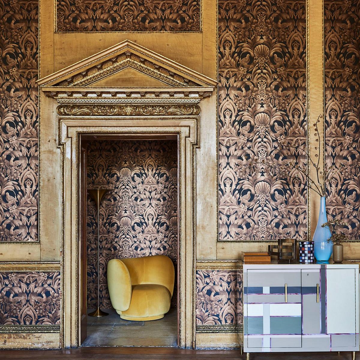 Gibbons Carving Wallpaper 9018 by Cole & Son in Metallic BronzeRoll