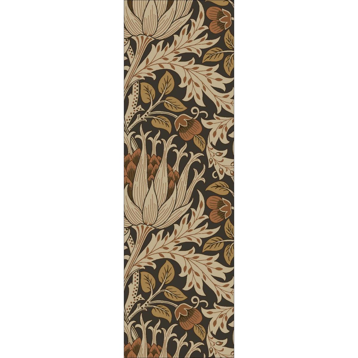 Artichoke Runner Rugs 127103 in Amber Charcoal By William Morris 67x230cm – image 4