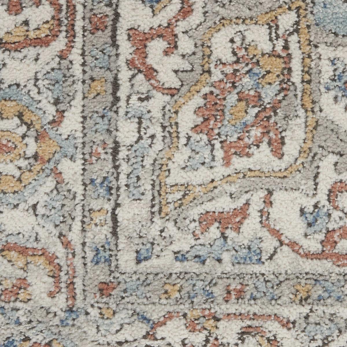 Quarry QUA11 Traditional Distressed Rugs in Ivory Blue 114x175cm – image 3