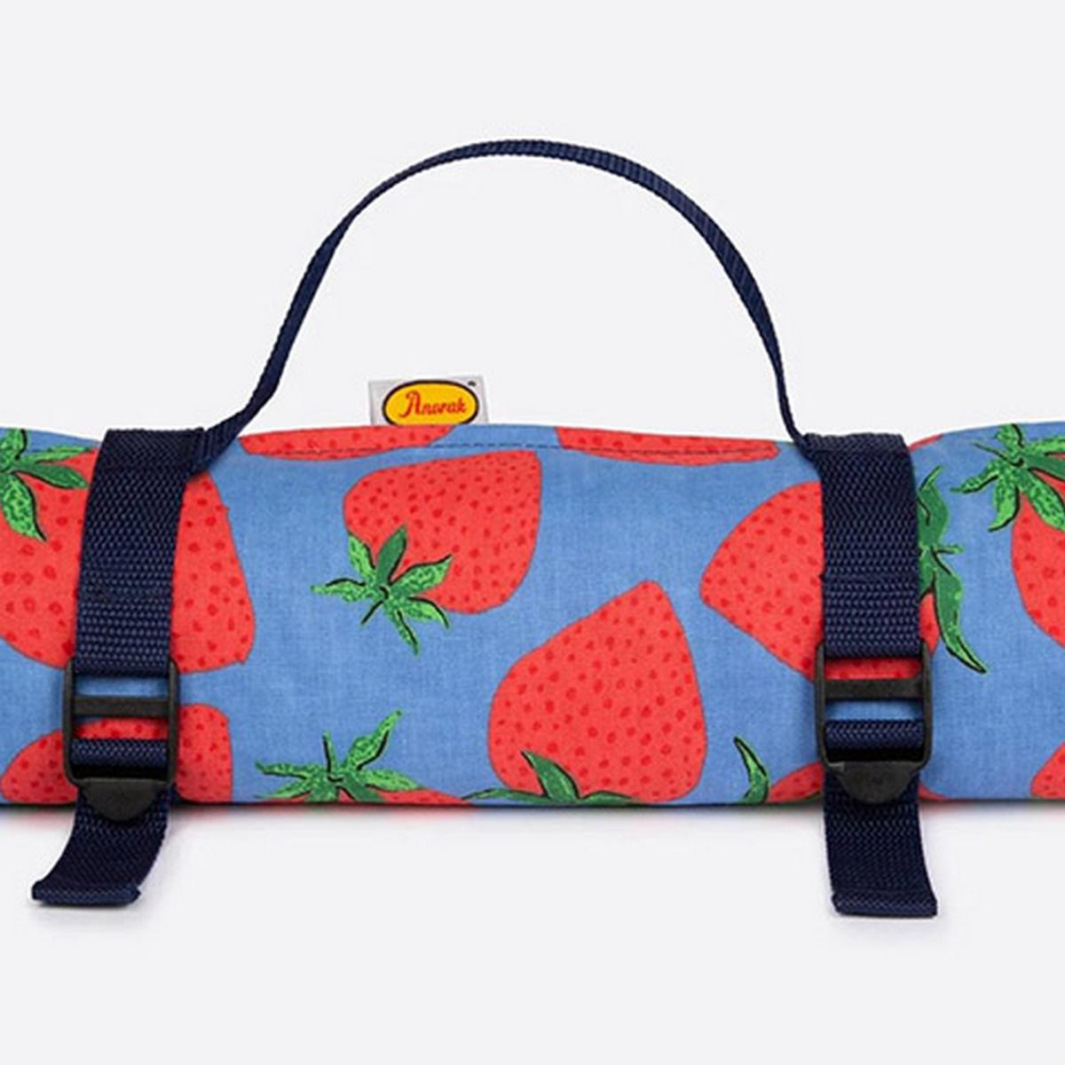 Strawberry Picnic Blanket by Anorak in Red145x250cm – image 3