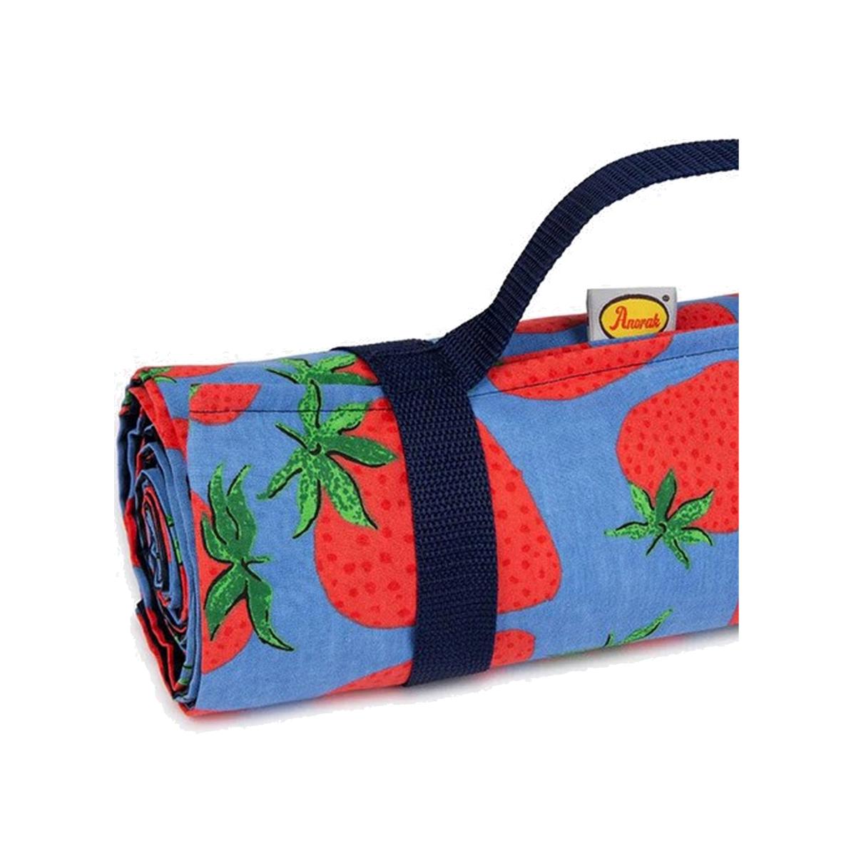 Strawberry Picnic Blanket by Anorak in Red145x250cm – image 1