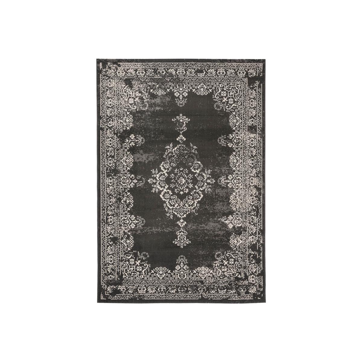 Revive Traditional Medallion Rugs RE03 in Charcoal Grey 120x170cm – image 1