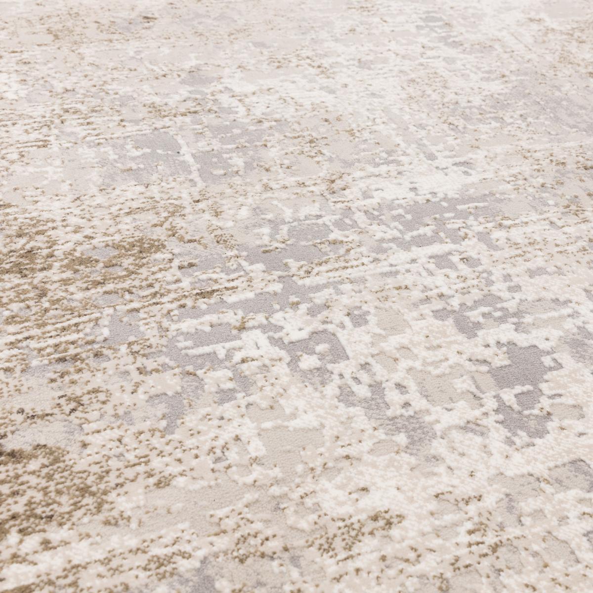 Kuza Border Modern Distressed Rug in Beige 120x170cm – image 2