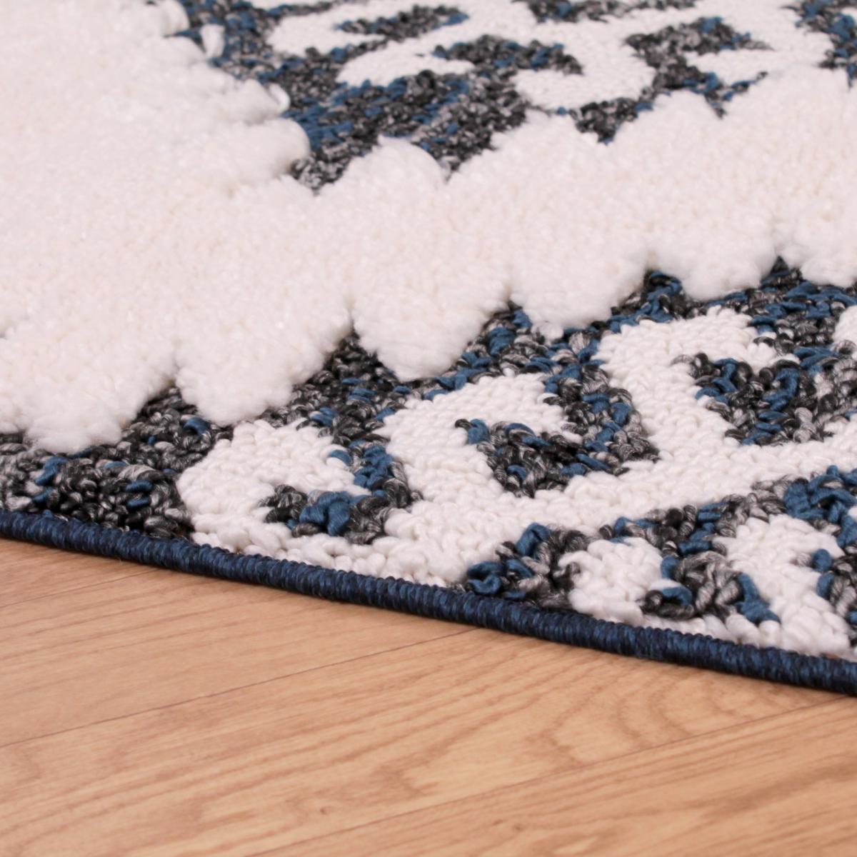 Skandi Malmo Kelim Textured Boho Rug in Anthra White – image 1