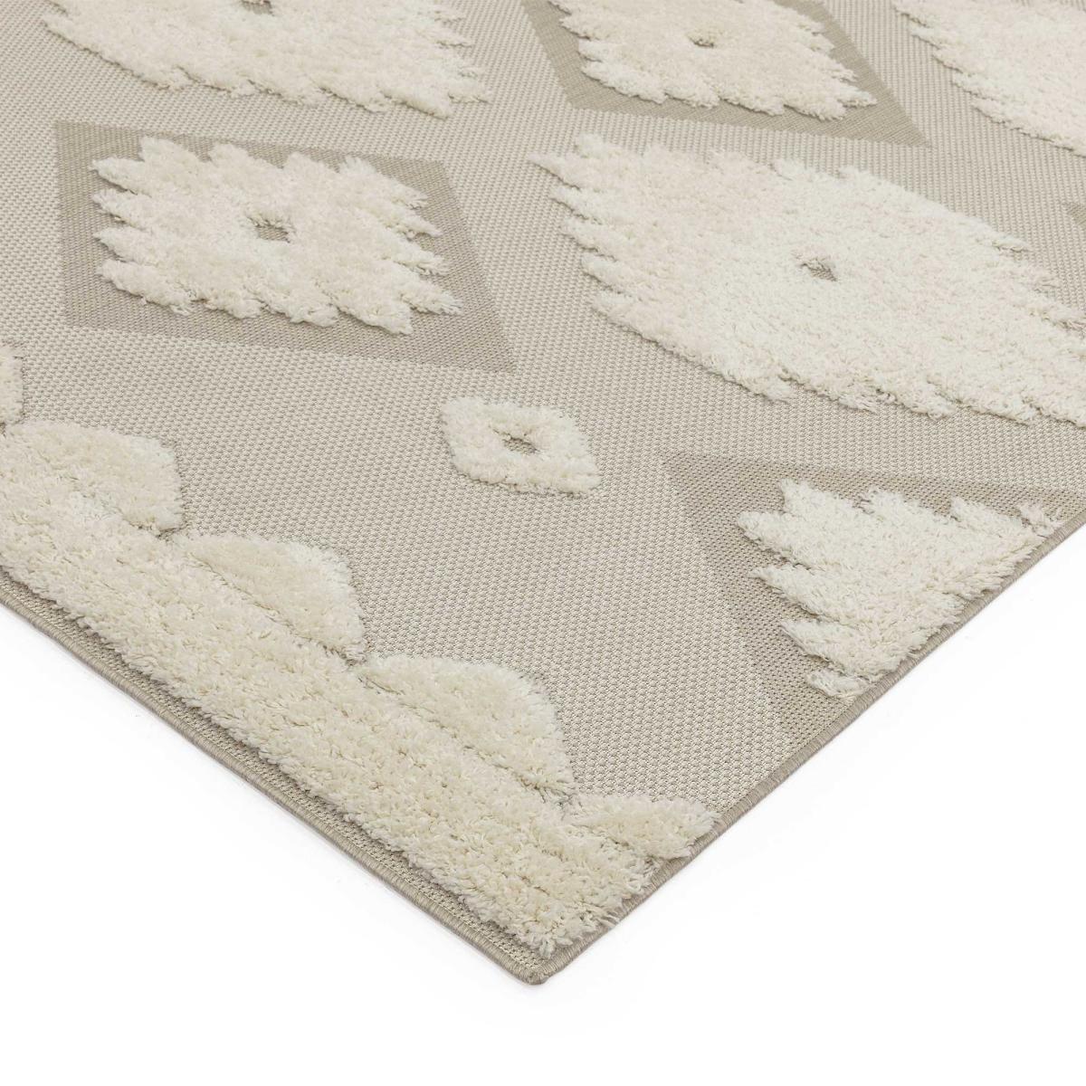 Monty Tribal Geometric Outdoor Rugs in MN02 Natural Cream – image 2