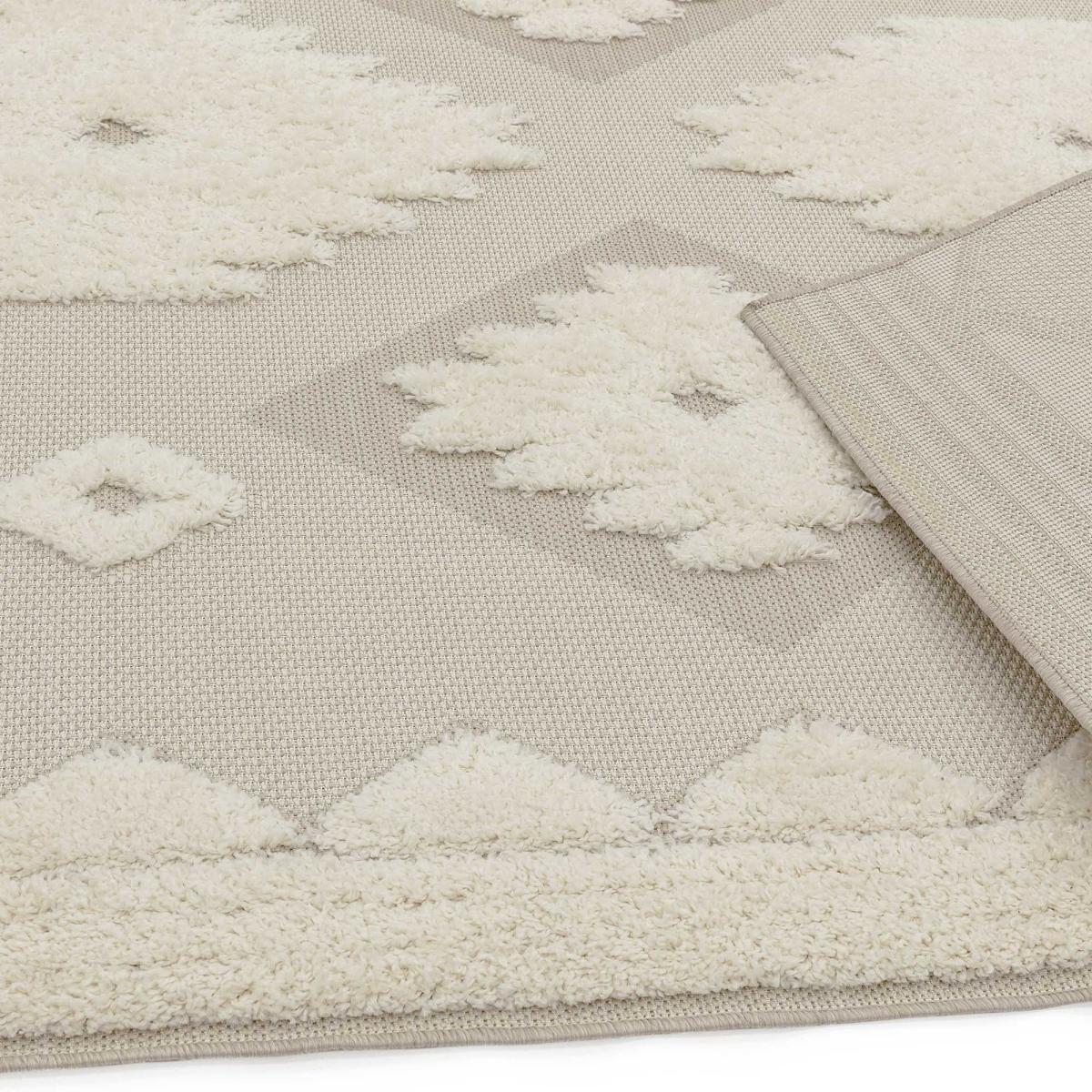 Monty Tribal Geometric Outdoor Rugs in MN02 Natural Cream – image 3