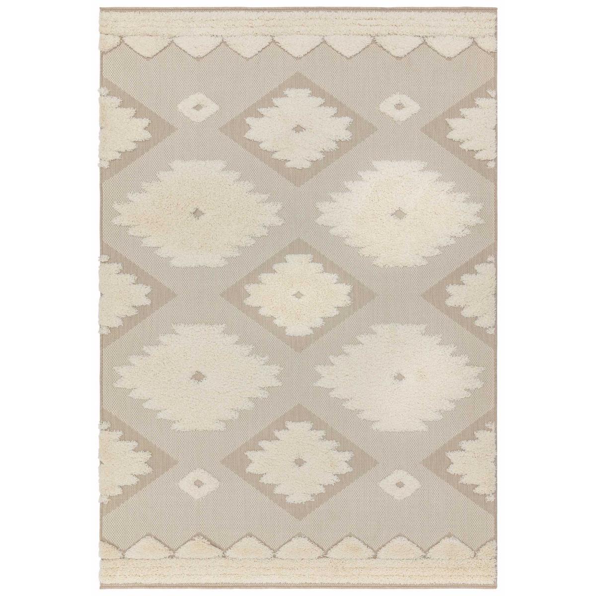 Monty Tribal Geometric Outdoor Rugs in MN02 Natural Cream – image 5