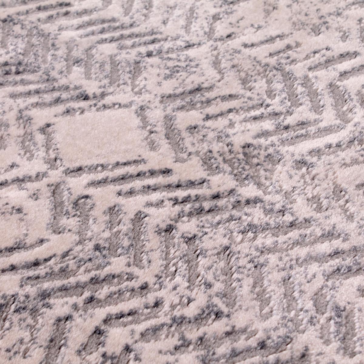Arabella Noble Chevron Textured Modern Rug in Cream – image 2