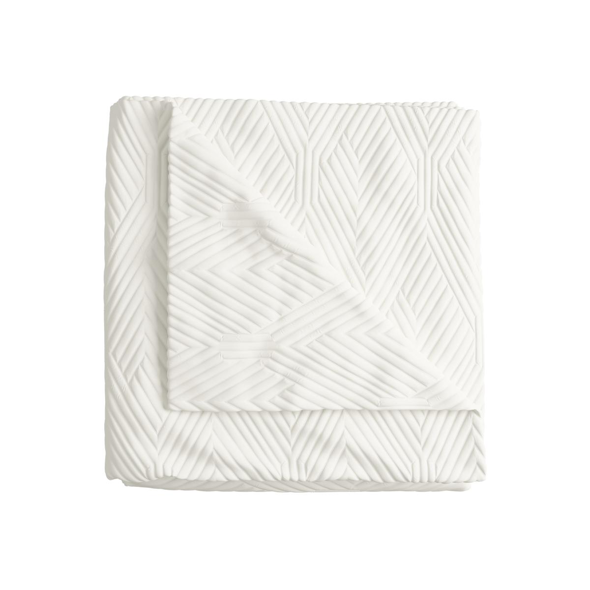 Azora Quilted Throw by Bedeck of Belfast in White 220x240cm – image 1