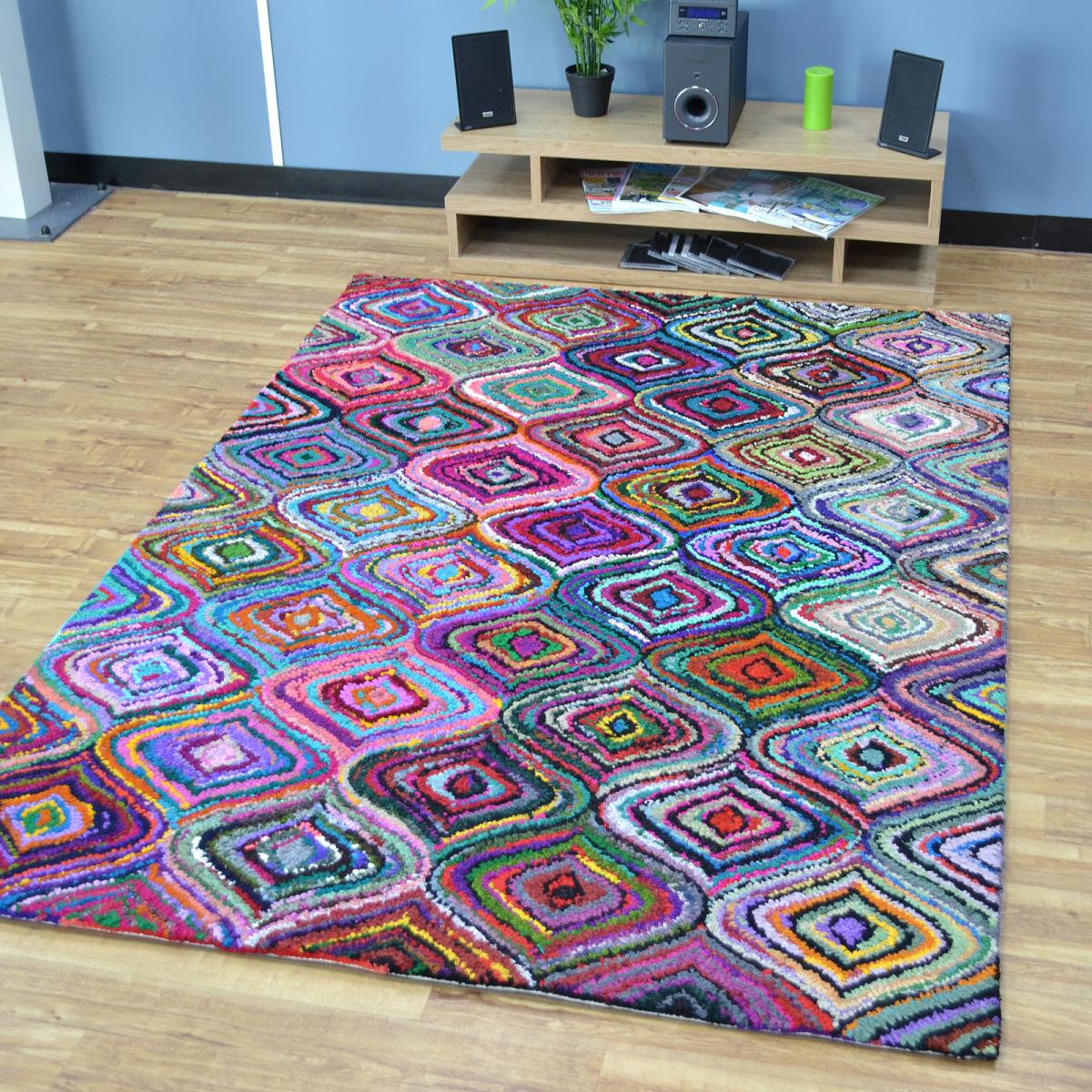Cotton Chindi Aston Multicoloured Rugs 01 160x230cm – image 1