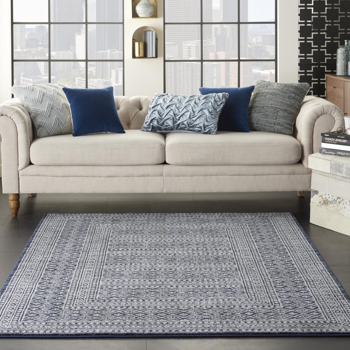 Palermo Rugs PMR04 in navy grey by Nourison 200x290cm – image 2
