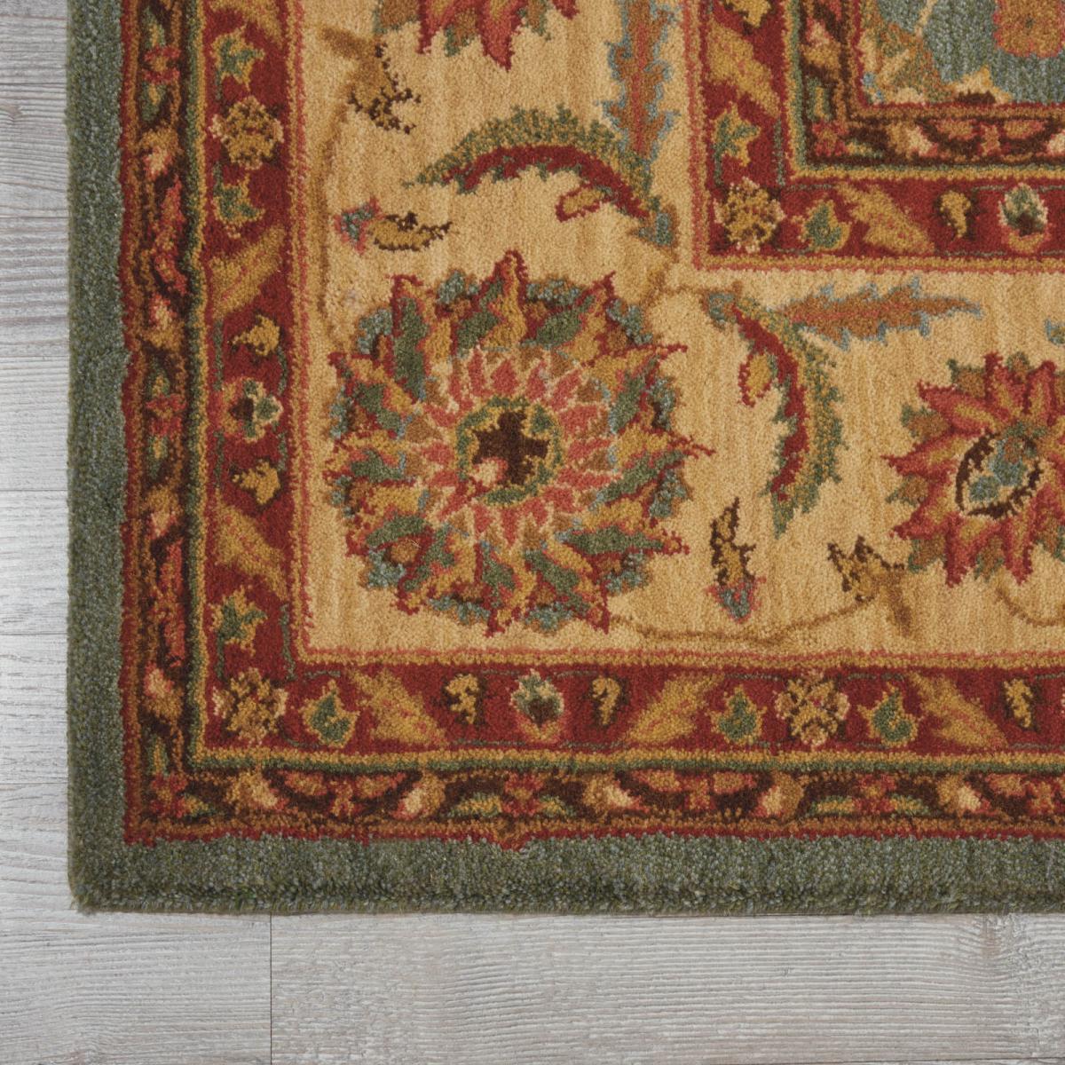 Living Treasure Traditional Bordered Rugs by Nourison LI05 in Aqua 168x251cm – image 2