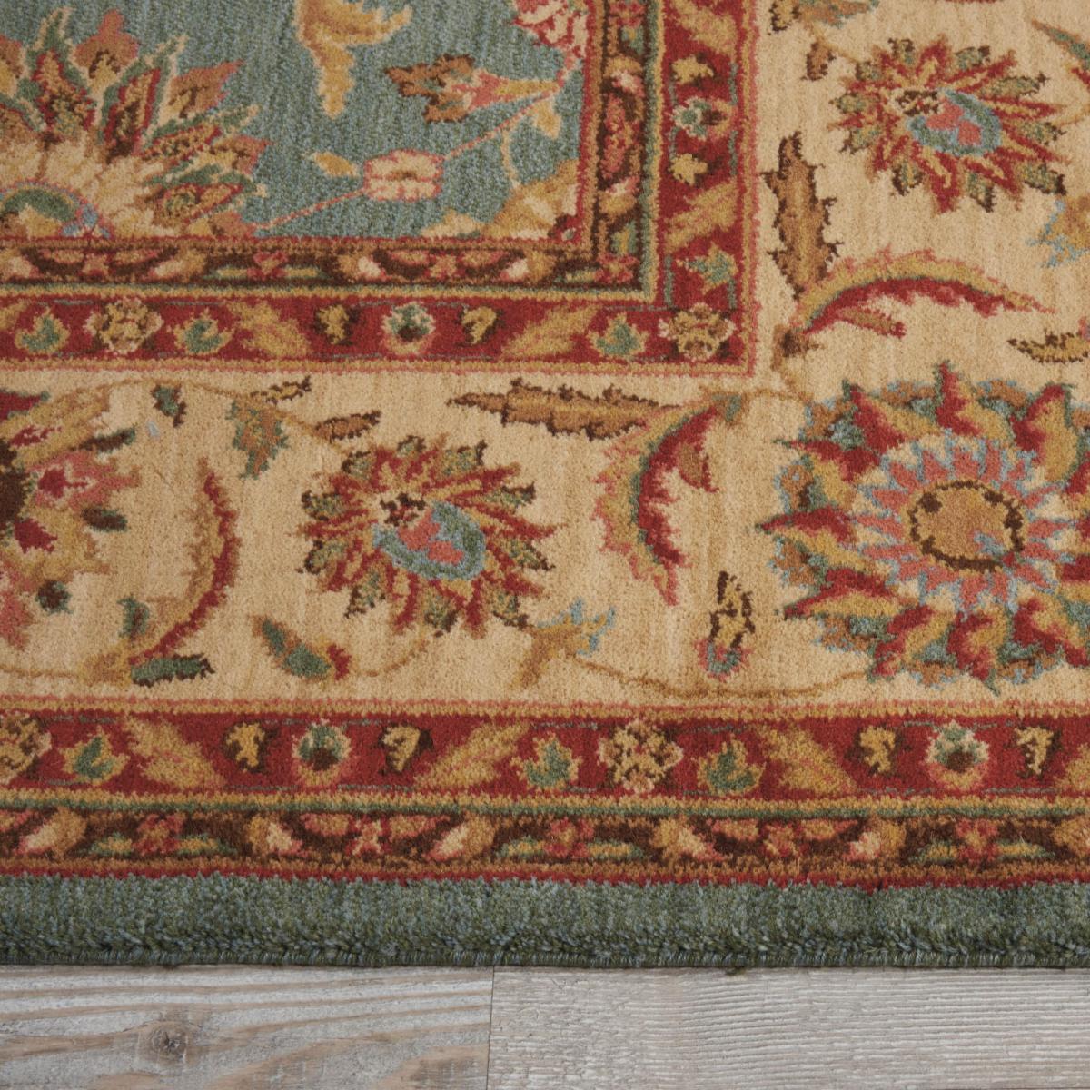 Living Treasure Traditional Bordered Rugs by Nourison LI05 in Aqua 168x251cm – image 4