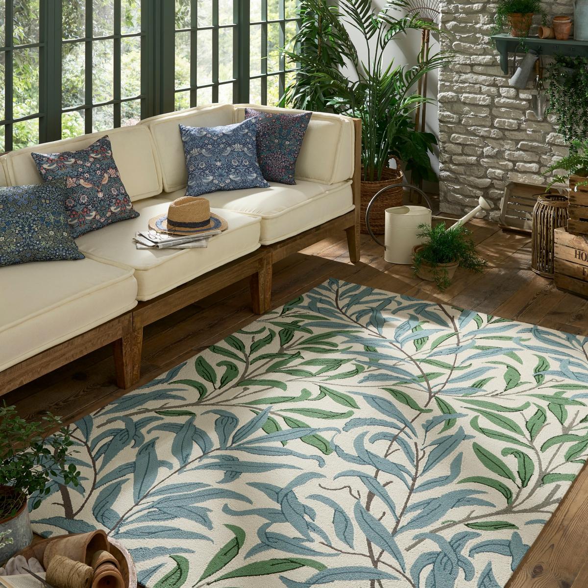 Willow Boughs Indoor Outdoor Rugs 428607 by Morris & Co in Leafy Arbor – image 2
