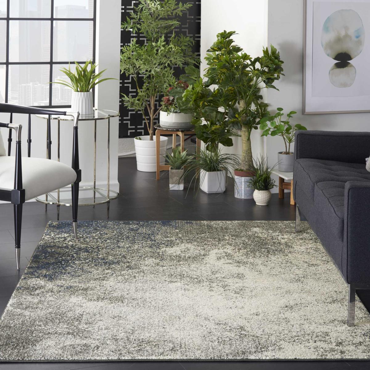 Passion PSN10 Abstract Modern Rugs in Charcoal Grey Ivory – image 1