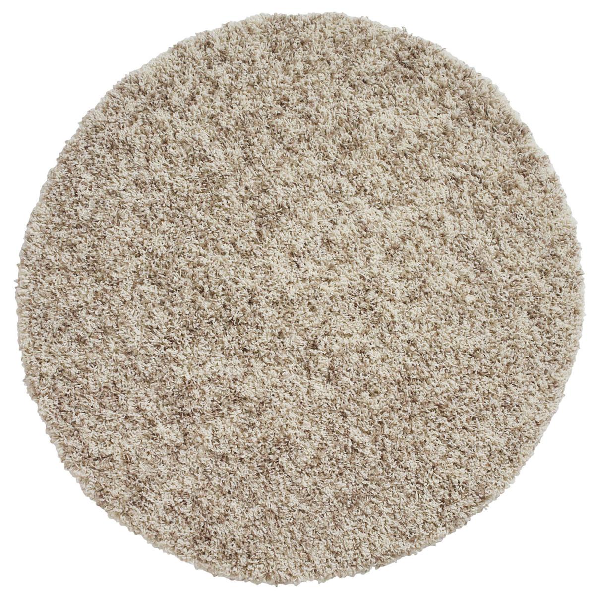 Vista Shaggy Circular Rugs 4803 Cream Beige 133x133cm – image 3