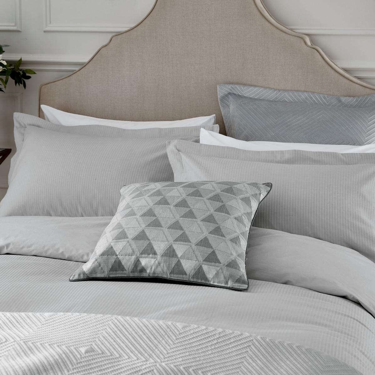 Deco Stripe Bedding by Helena Springfield in Silver Grey200x200cm – image 2