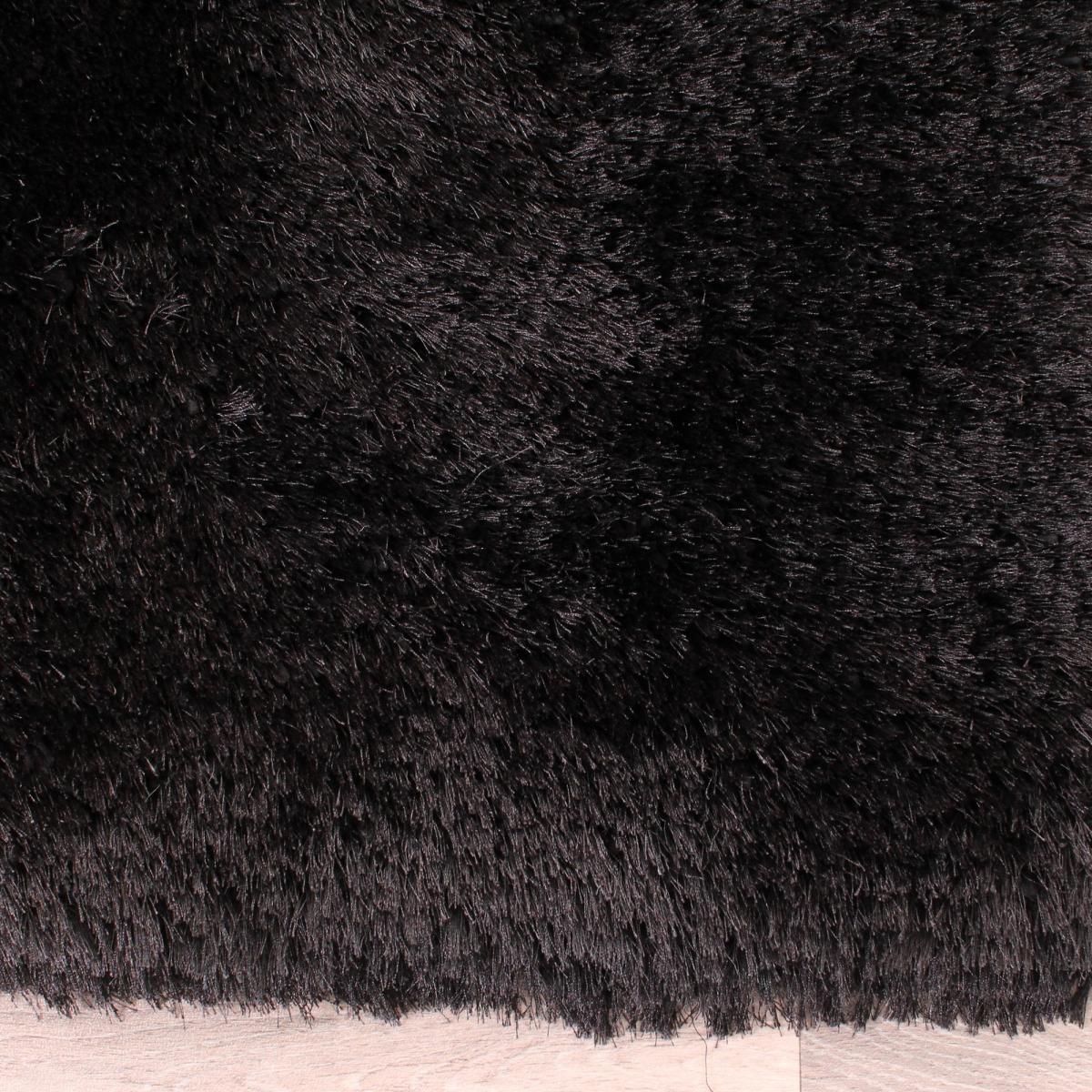 Mayfair Modern Plain Shaggy Rugs in Black160x230cm – image 4