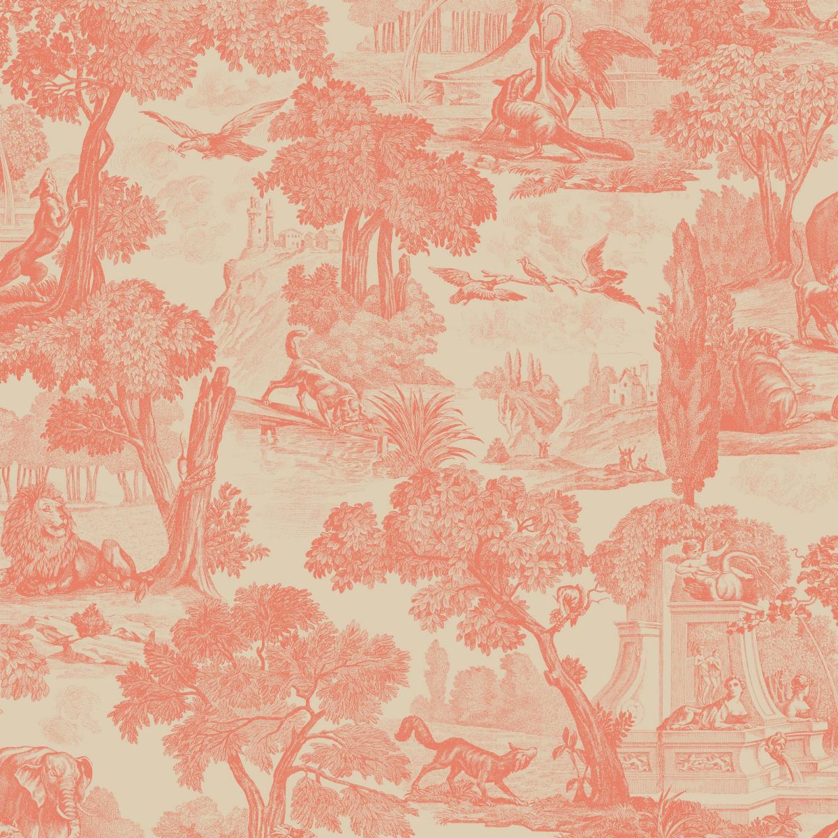 Versailles Wallpaper 99 15060 by Cole & Son in Coral PinkRoll