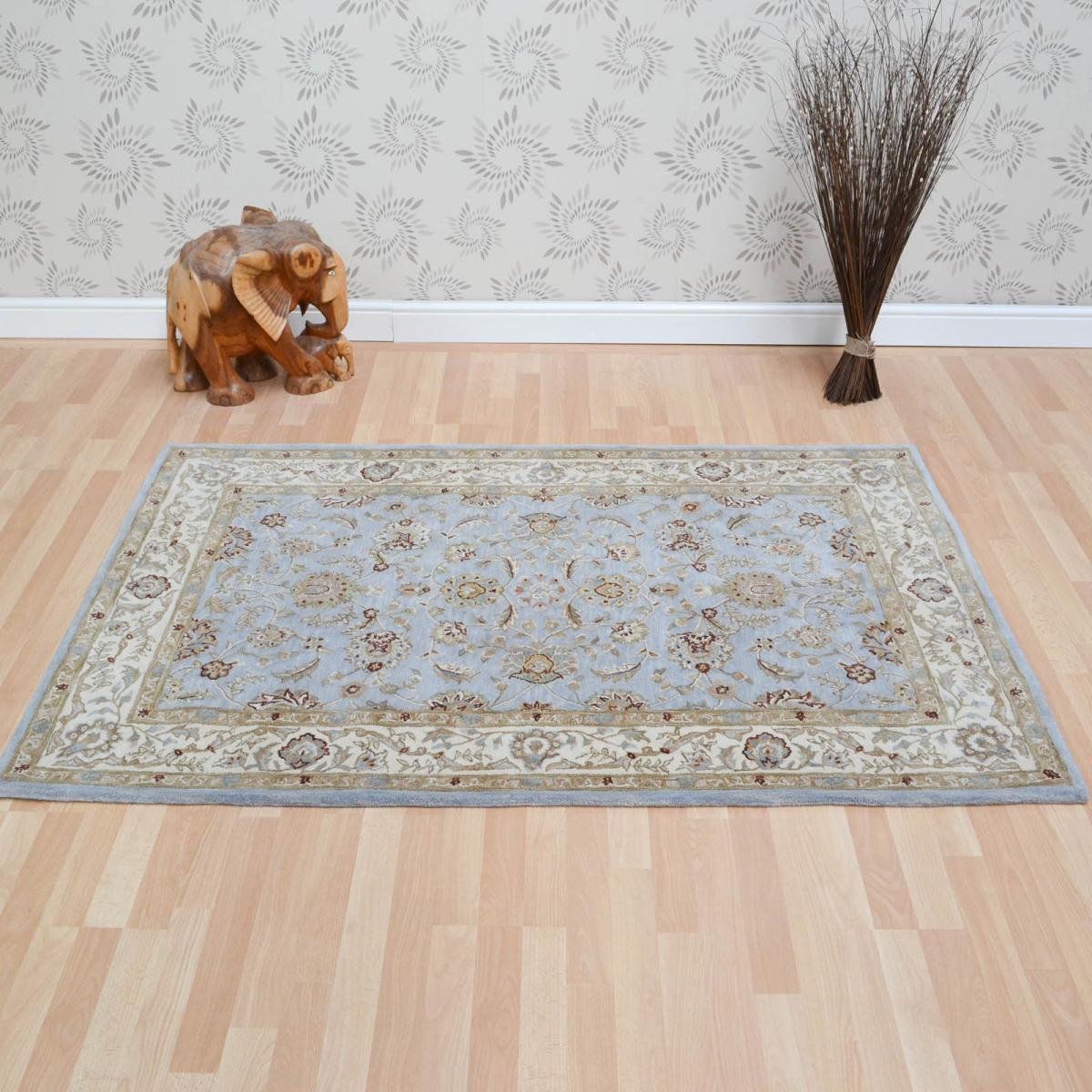 Buckingham Ziegler Traditional Wool Rugs in Blue 120x180cm – image 5