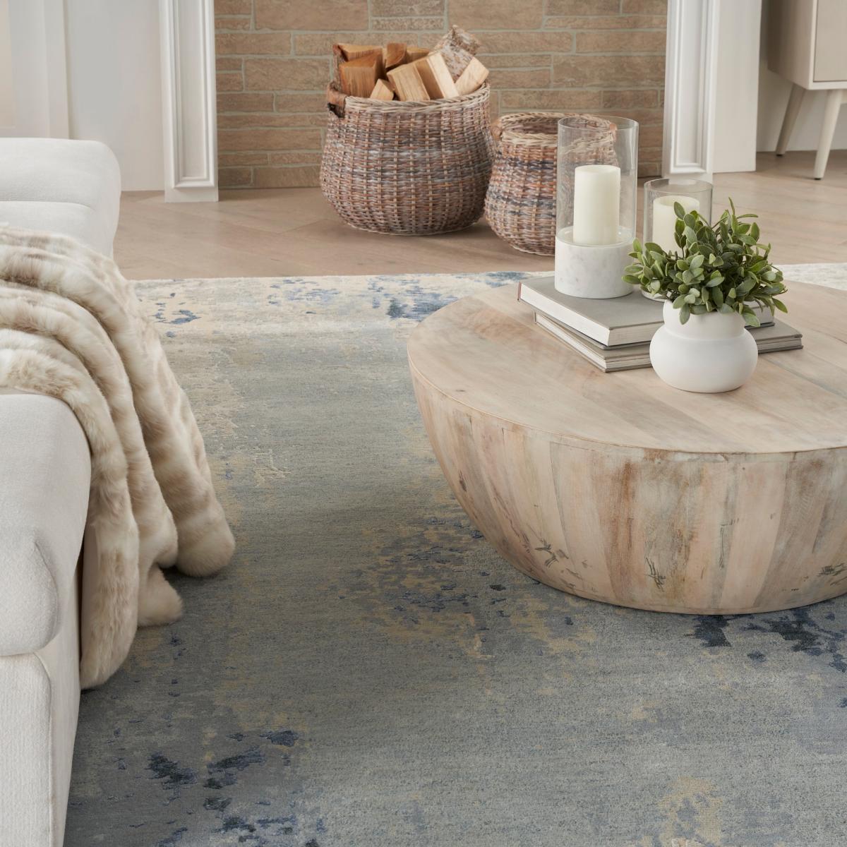 SHA21 Silk Shadows Abstract Rugs by Nourison in Blue Sky&nbsp;168x226cm – image 2