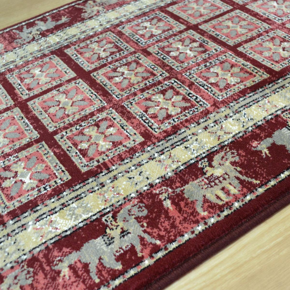 Noble Art Traditional Geometric Runner Rugs 65106 390 in Red&nbsp;67x330cm – image 3