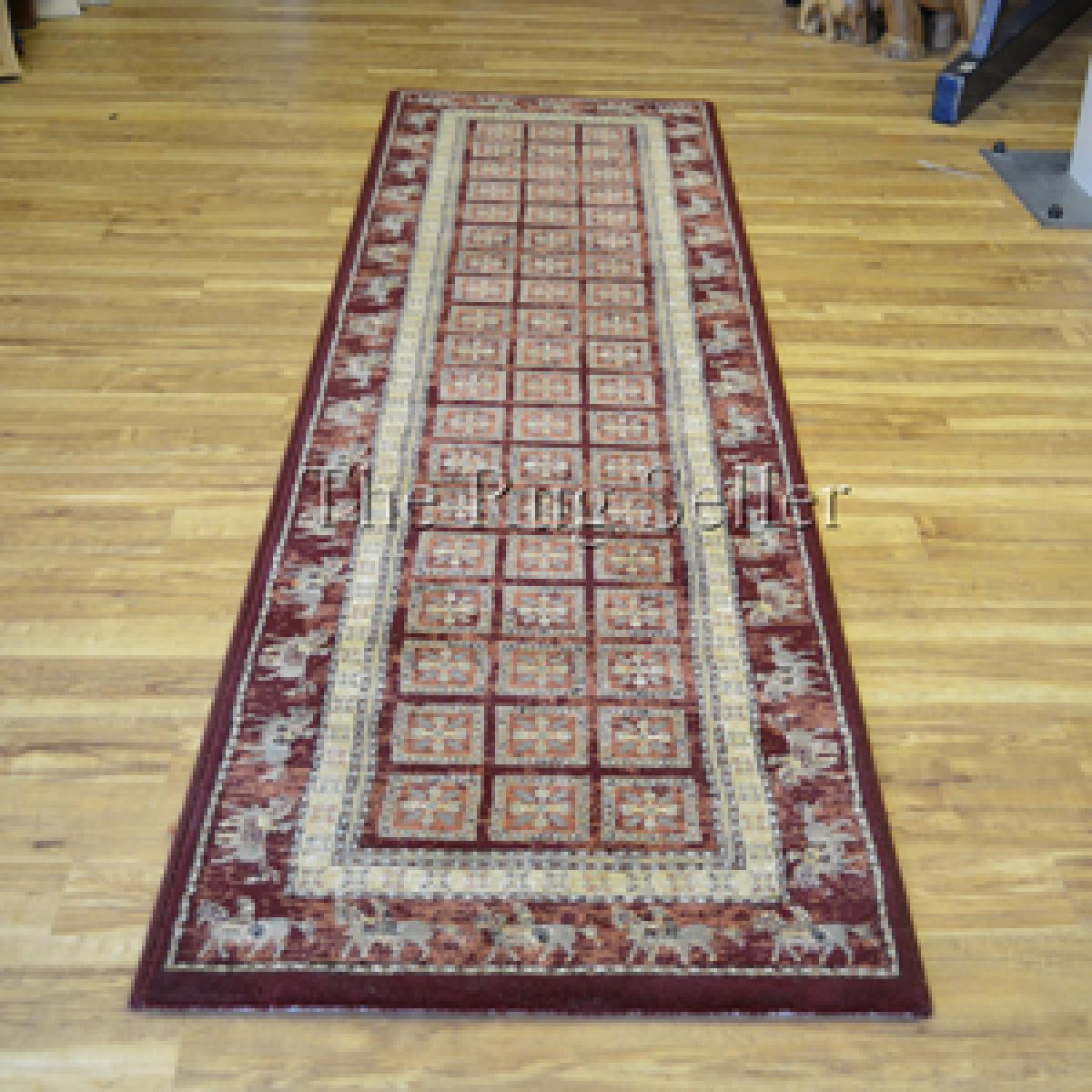 Noble Art Traditional Geometric Runner Rugs 65106 390 in Red&nbsp;67x330cm – image 5
