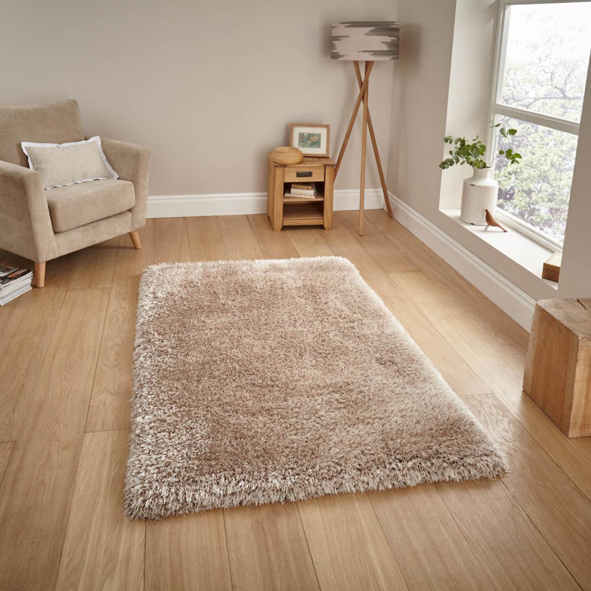Montana Shaggy Rugs in Beige – image 1
