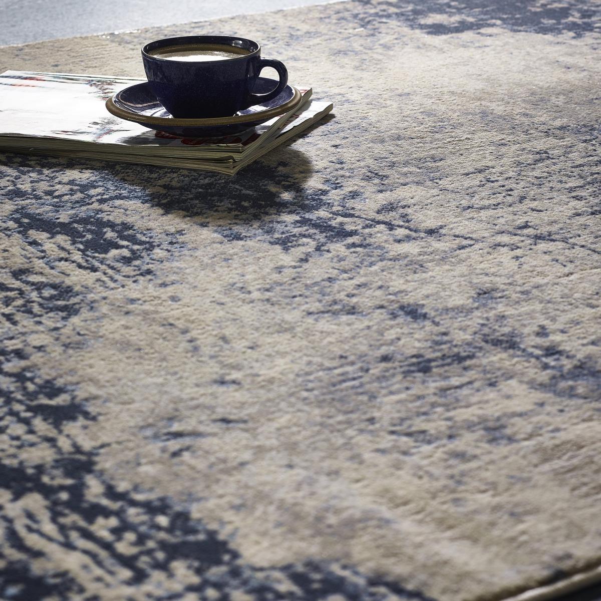 Artic Havana Modern Abstract Rugs in Blue & Grey 80x150cm – image 2