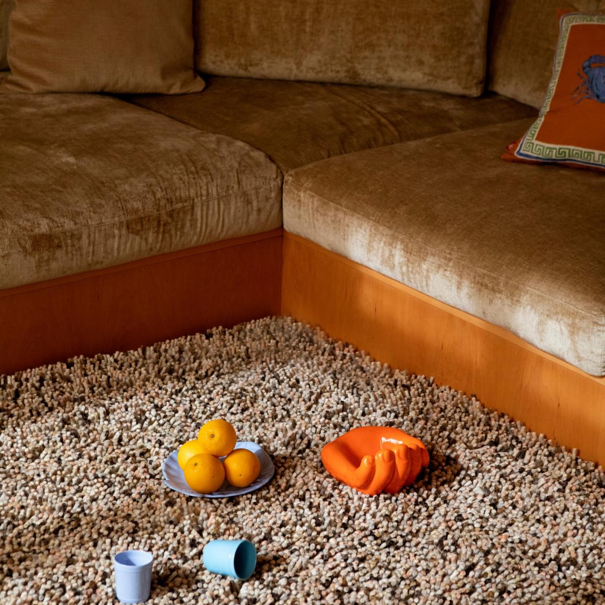 Rocks 70531 Asymmetric Shaggy Rugs by Brink and Campman in Savanna Sand250x300cm – image 2