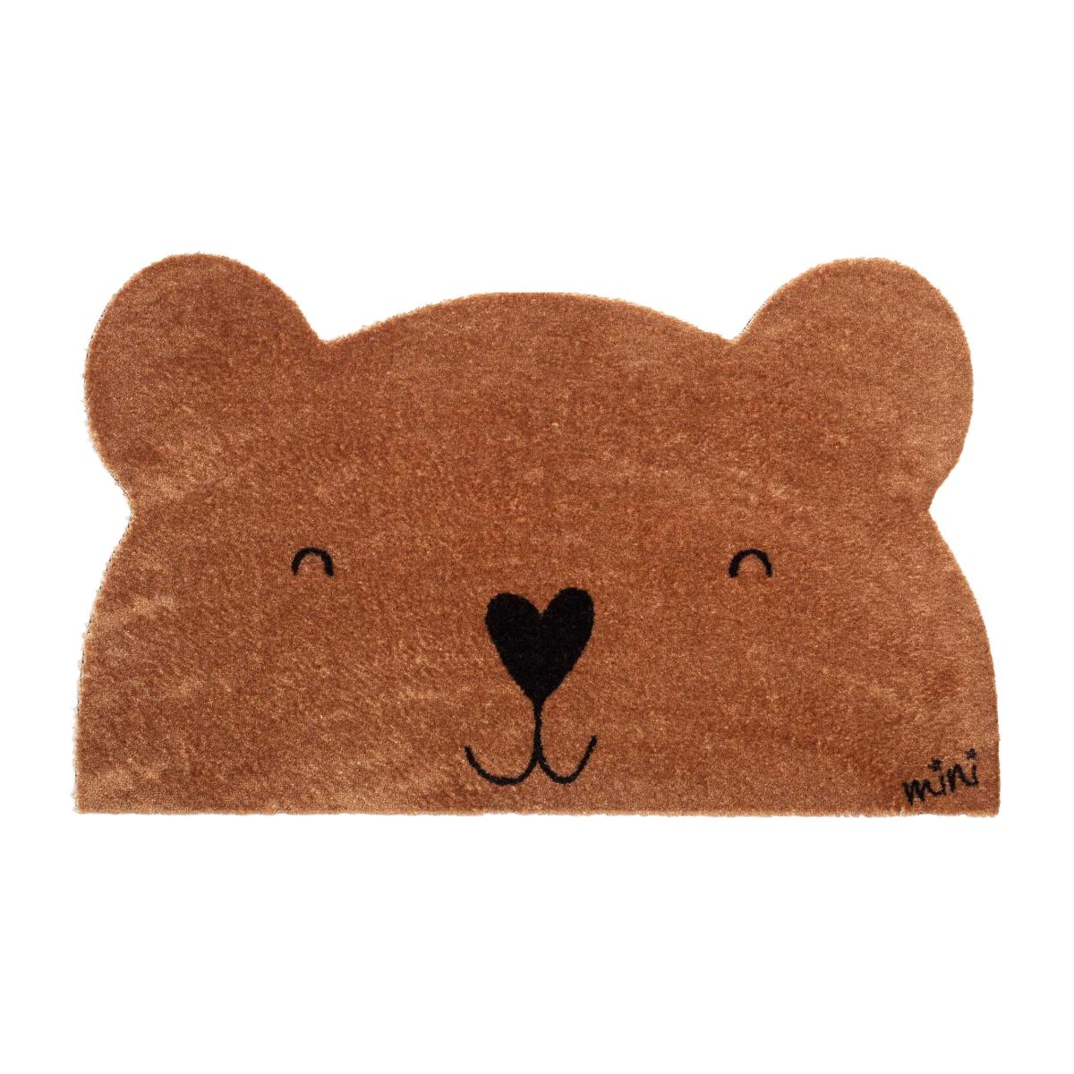 Filip Teddy Bear Washable Kids Floor Mats in Brown 67x110cm