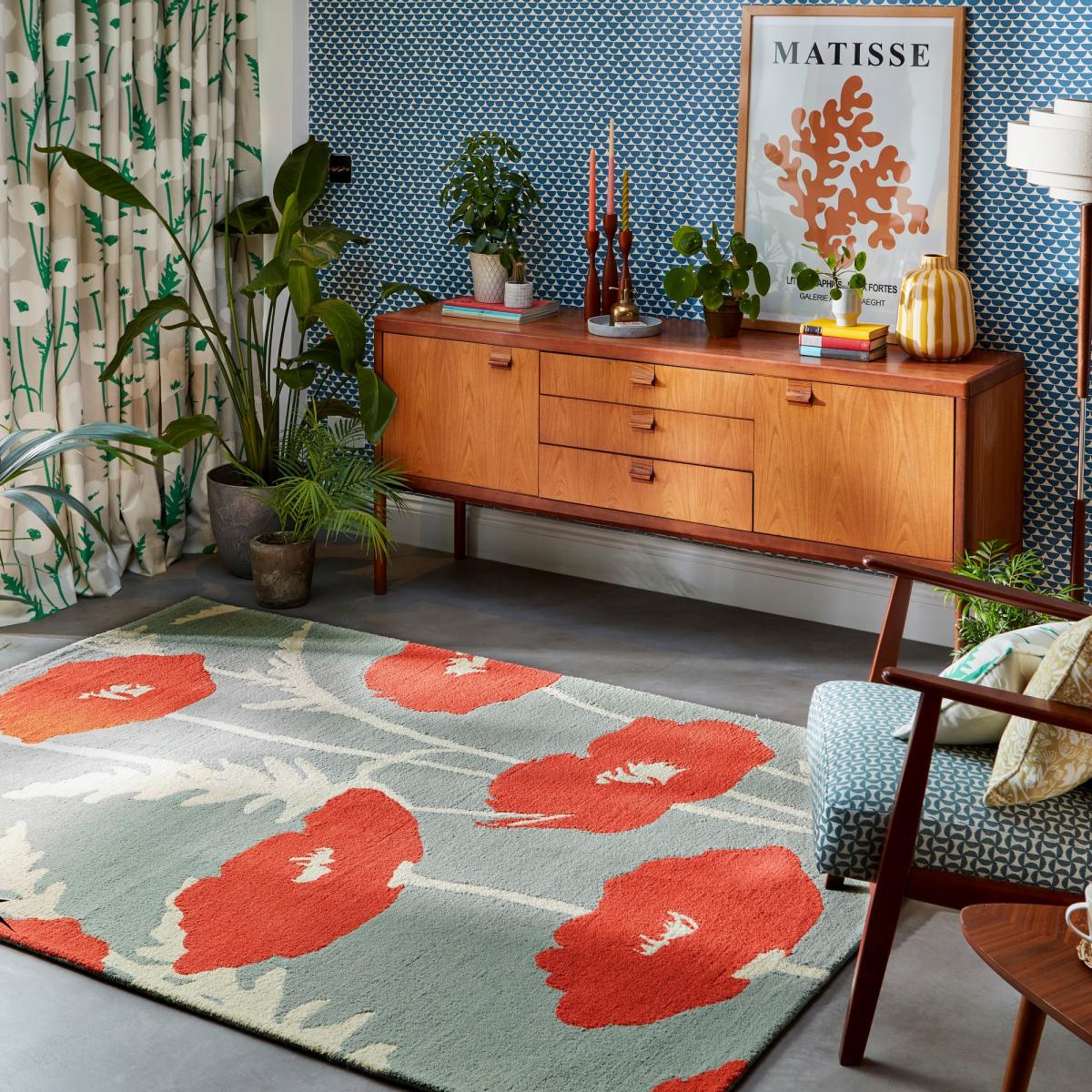 Poppy Pop 124800 Wool Rugs by Scion in Sage Poppy160x230cm – image 2