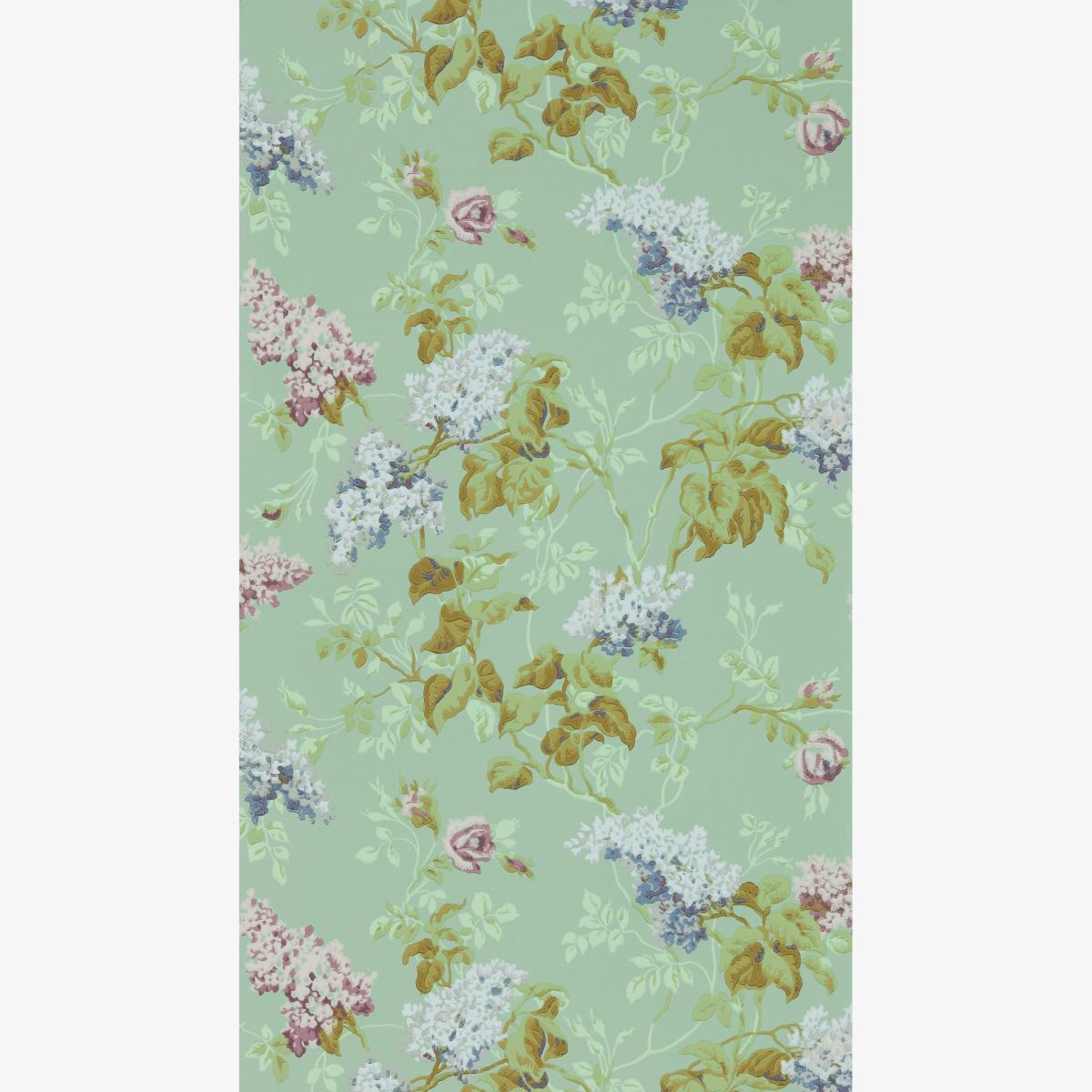 Sommerville Wallpaper 217049 by Sanderson in Mint Plum Roll
